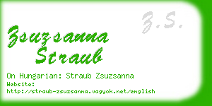 zsuzsanna straub business card